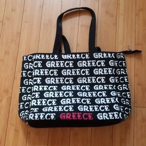 Large Greece logo canvas tote